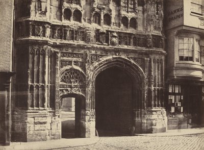 Christchurch Gateway, Canterbury,1854, painettu 1857 (kuva) tekijältä Benjamin Brecknell Turner