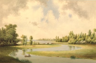 West River, New Haven, Connecticut, n. 1854-60 (wc paperilla) tekijältä Benjamin H. Coe