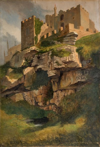 Cliffs At Marazion, Cornwall, 1858. tekijältä Benjamin Johnson