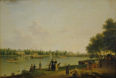 Näkymä Prinssi Stroganovin Dachasta Pietarin lähellä, 1804 tekijältä Benjamin Paterssen