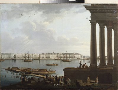 Näkymä Talvipalatsille ja Pietarin pörssille. Benjamin Paterssenin (1748-1815) maalaus öljy kankaalle tekijältä Benjamin Patersson