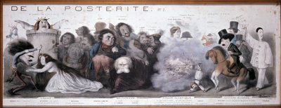 Le grand chemin de la posterity: tragedian ja komedian esitys (Dorval jne...) - Litografia Benjamin Roubaud, Maison de Balzac, Paris tekijältä Benjamin Roubaud