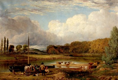 Näkymä Wilfordissa, Nottinghamissa, n. 1830 tekijältä Benjamin Shipman