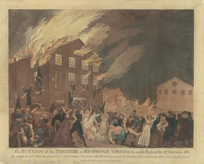 The Burning of the Theatre Richmondissa, Virginiassa tekijältä Benjamin Tanner