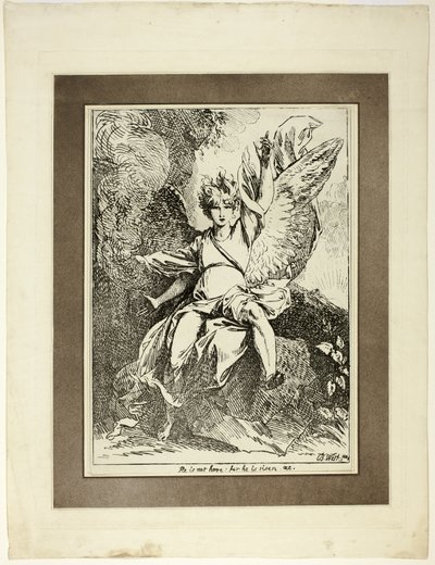 Angel of the Resurrection, Specimens of Polyutography -lehden ensimmäisestä numerosta tekijältä Benjamin West
