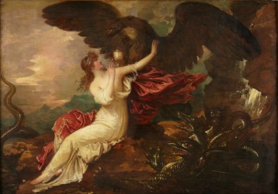 Kotka tuo kupin Psykelle tekijältä Benjamin West