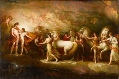 Phaeton pyysi Apolloa ajamaan Sun-vaunuja, 1804. tekijältä Benjamin West
