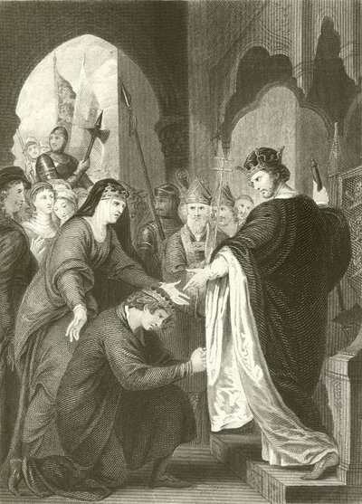 Prinssi Johnin alistuminen Richard I:lle tekijältä Benjamin West
