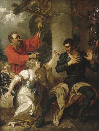 Damsel ja Orlando, n. 1793. tekijältä Benjamin West