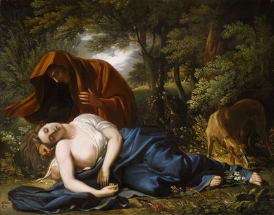 Prokriksen kuolema, 1770, retusoitu 1803 tekijältä Benjamin West