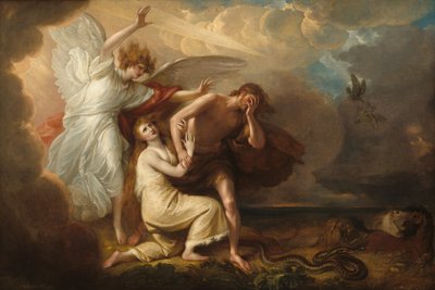 Aadamin ja Eevan karkottaminen paratiisista tekijältä Benjamin West