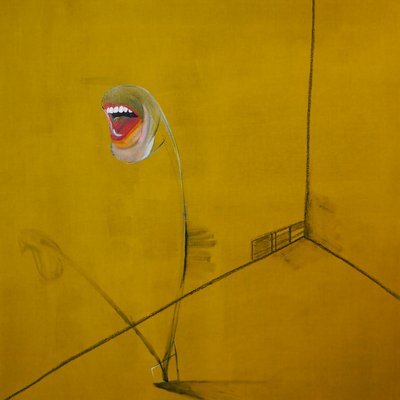 La colère, paneeli 2, 2016 (öljy ja akryyli kankaalle) tekijältä Benoit Erwann Boucherot