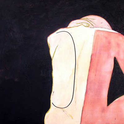 Nu de dos, Goa, 2000 (öljy ja akryyli puulle) tekijältä Benoit Erwann Boucherot