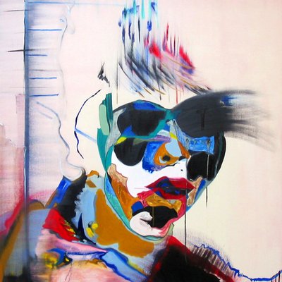 Surportrait: Kasvot maisemassa, 2005 (öljy kankaalle) tekijältä Benoit Erwann Boucherot
