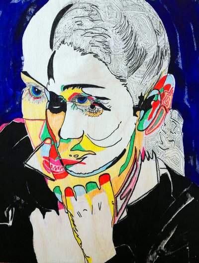 Surportrait : Gabrielle Roy, 2021 (öljy ja akryyli puupaneelille). tekijältä Benoit Erwann Boucherot