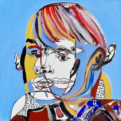 Surportrait : Jeanne Moreau, 2019 (öljy kankaalle) tekijältä Benoit Erwann Boucherot