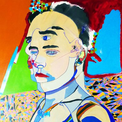 Surportrait : Juan Pablo Salazar perez, 2017 (öljy kankaalle) tekijältä Benoit Erwann Boucherot