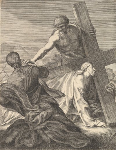 Kristus kantaa ristiä, 1680-1719. tekijältä Benoit Thiboust