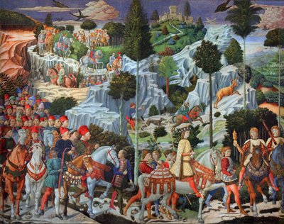 Nuorin kuninkaan kulkue tekijältä Benozzo Gozzoli