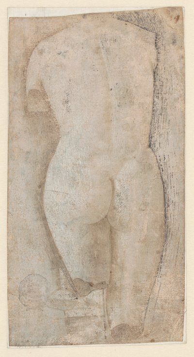 Luonnos Venus Pudica -tyypin klassisesta veistoksesta tekijältä Benozzo Gozzoli