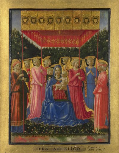 Neitsyt ja lapsi enkelien kanssa, n. 1450 tekijältä Benozzo Gozzoli