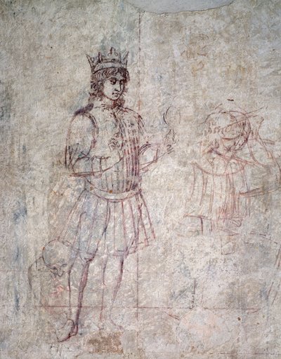 Magien palvonta, sinopian yksityiskohta tekijältä Benozzo di Lese di Sandro Gozzoli