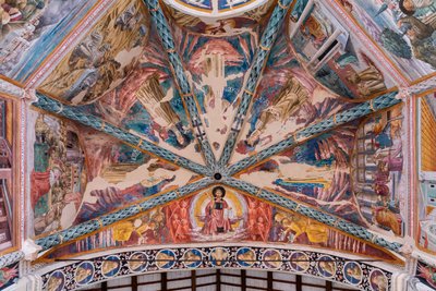 Pyhän Franciscuksen elämä keskusapsin holvissa tekijältä Benozzo di Lese di Sandro Gozzoli