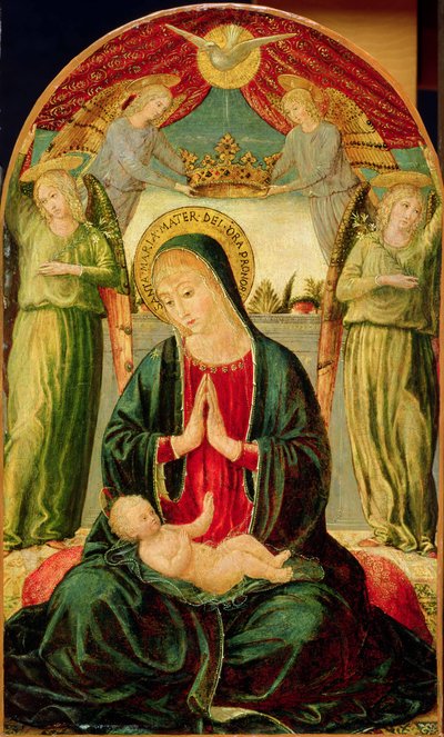 Madonna ja lapsi enkelien kanssa tekijältä Benozzo di Lese di Sandro Gozzoli