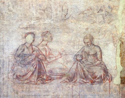 Tarinoita Jaakobista ja Esausta, kirjoittanut Benozzo Gozzoli (1421-1497), synopia (alipiirustus), Yksityiskohta tekijältä Benozzo di Lese di Sandro Gozzoli