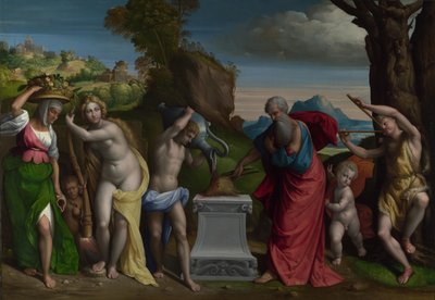 Pakanallinen uhri, 1526 tekijältä Benvenuto Tisi da Garofalo