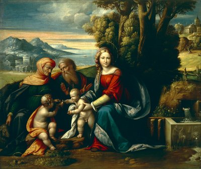 Pyhä keskustelu, Benvenuto Garofalo (1481-1559) tekijältä Benvenuto Tisi da Garofalo