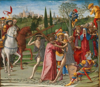 Kristus kantaa ristiä, luultavasti 1491. tekijältä Benvenuto di Giovanni