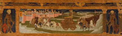 Predella-paneeli: Triumph of David (maalaus puulle) tekijältä Benvenuto di Giovanni