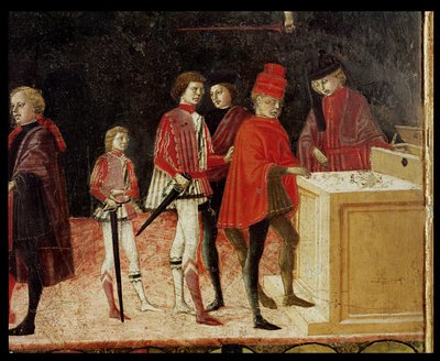 The Council Finances in Times of War and of Peace, palkkasotilaiden palkkausta koskeva yksityiskohta 109447. tekijältä Benvenuto di Giovanni