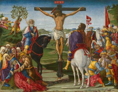 Ristiinnaulitseminen, luultavasti 1491 (tempera paneelissa) tekijältä Benvenuto di Giovanni
