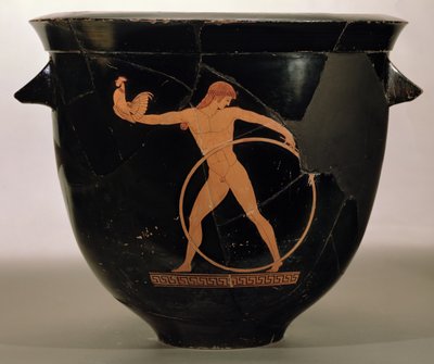 Ullakon punahahmoinen kellokraatteri, joka kuvaa Ganymedea, kreikkalainen, noin 500–480 eKr. (keramiikka) tekijältä Berlin Painter