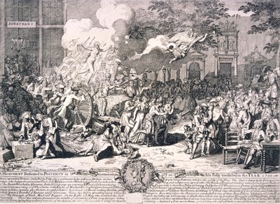"Jälkipolville omistettu muistomerkki te uskomattoman hulluuden muistoksi, joka tehtiin... 1720" tekijältä Bernard Baron