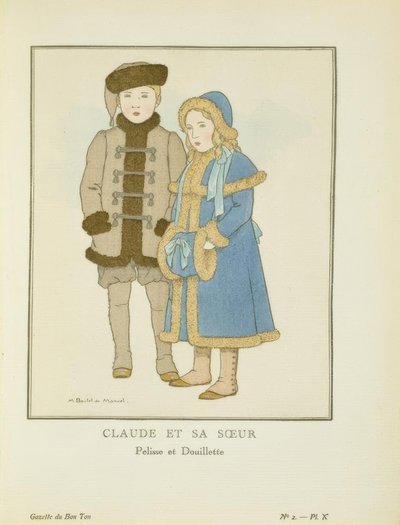Claude ja hänen sisarensa - Pelisse ja Douilette tekijältä Bernard Boutet de Monvel