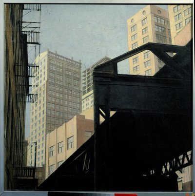 Näkymä New Yorkista, 20. vuosisata (öljy kankaalle) tekijältä Bernard Boutet de Monvel