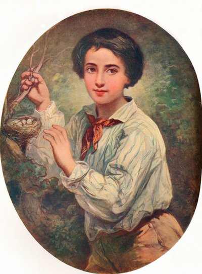 "Poika linnunpesän kanssa", 1852 tekijältä Bernard Charles Chiapory