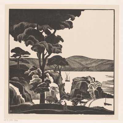 Breton Bay (alkuperäinen nimi esineessä) tekijältä Bernard Essers (signed by artist)