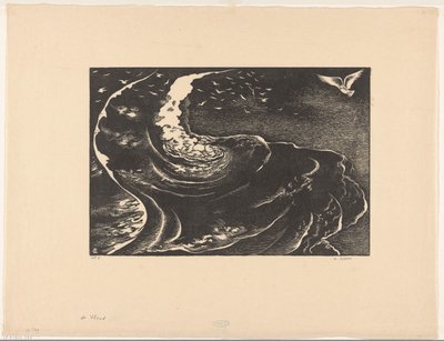 De vloed (alkuperäinen nimi objektissa) tekijältä Bernard Essers (signed by artist)