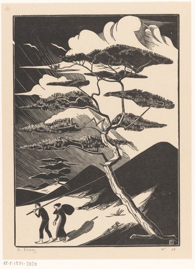 Dyynipannu kahdella hahmolla tekijältä Bernard Essers (signed by artist)