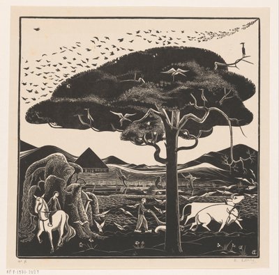 Kyntö härät tekijältä Bernard Essers (signed by artist)