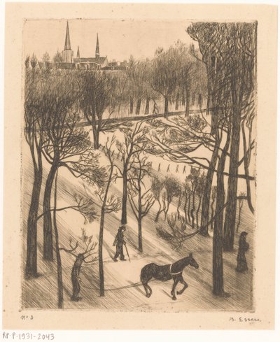 Vondel Park talvella tekijältä Bernard Essers (signed by artist)