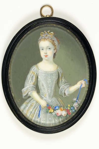 Margaret Cavendish Holles Harley, myöhemmin Portlandin herttuatar (vesiväri norsunluun) tekijältä Bernard III Lens