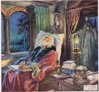 Koska se oli parempaa nuoruutta, kuvitus Robert Browningin "Rabbi Ben Ezrasta" (värilitho) tekijältä Bernard John Partridge