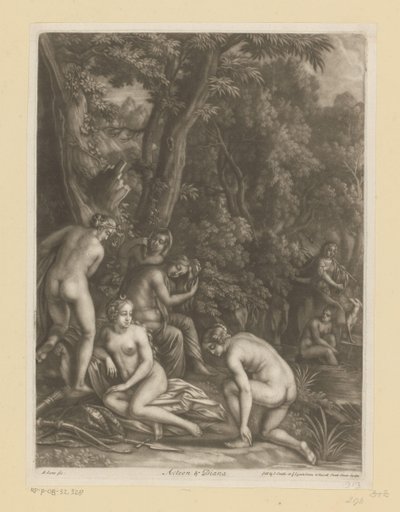 Actaeon ja Diana Actaeon ja Diana (otsikko esineessä) tekijältä Bernard Lens (I)
