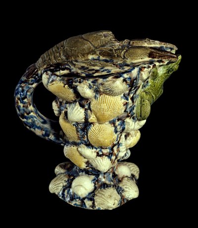 Maalaismainen akvamariini keraamisella kuoren koristeella. Toteuttanut Bernard Palissy (1510-1589) 1565 Pariisi, Musee du Louvre tekijältä Bernard Palissy