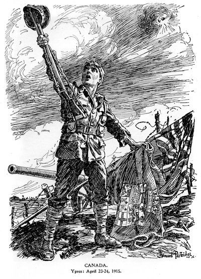 Kanada, Ypres, 23.-24. huhtikuuta 1915, 1920 tekijältä Bernard Partridge